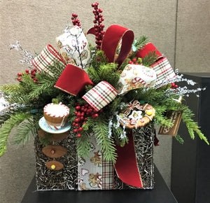 "Gingerbread Christmas" Lighted Christmas Holiday Box