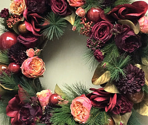 "Fruit and Flowers"  Holiday Wreath