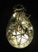 Rustic Glass Teardrop Lighted Ornament