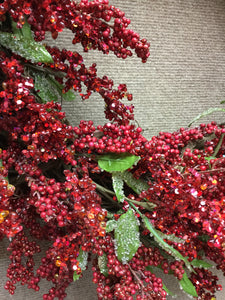 "Crystal Berries"  Holiday Wreath