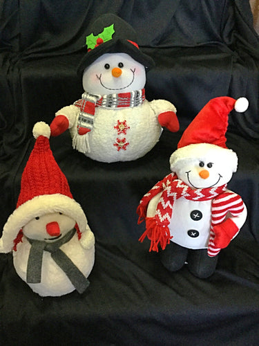 Snowman Doll Red and White Collection