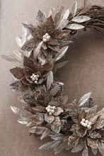"Platinum Poinsettia" Holiday Wreath