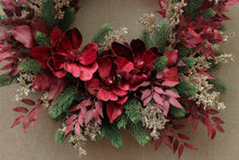 "Burgundy Magnoia Wreath"